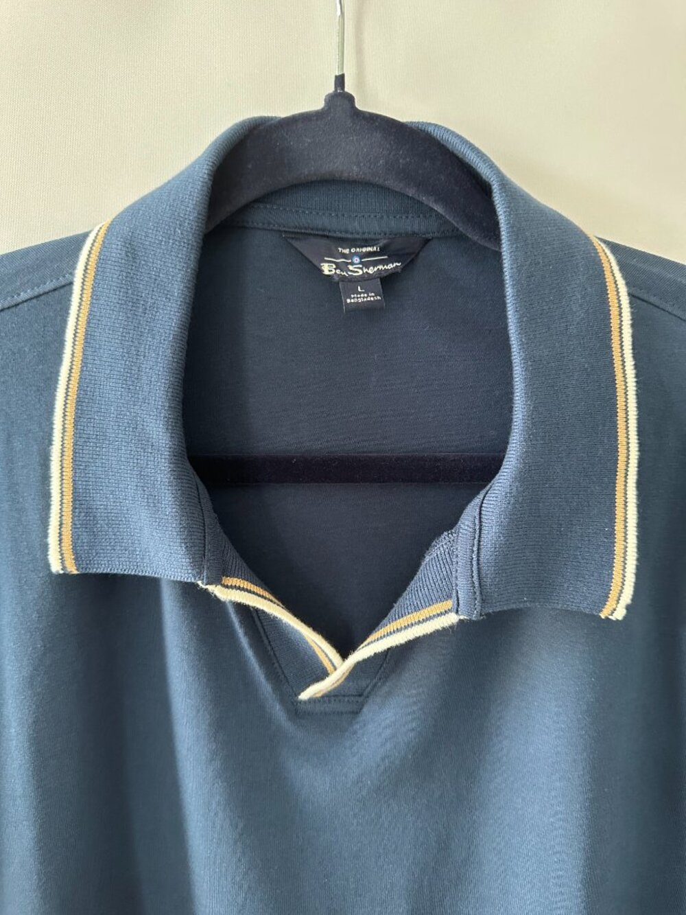 Ben Sherman Navy Blue Men's Large Polo Shirt - Picture 2 of 10